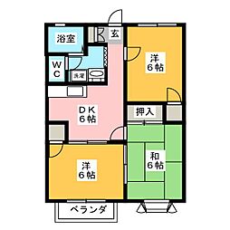 グランメール東有馬 3DKの間取図画像