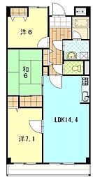 ラフィーネ住吉 3LDKの間取図画像