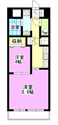 スプレンドーレ医大東 1LDKの間取図画像
