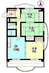 シャトレアン 3LDKの間取図画像