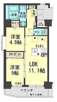 サンフルール 205 ｜ 岡山県岡山市北区今4丁目（賃貸マンション2LDK・2階・50.10㎡） その2