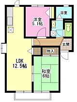 Liber-T B201 ｜ 岡山県岡山市北区野田5丁目（賃貸アパート2LDK・2階・54.34㎡） その2