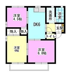 ヴィラメリー 3DKの間取図画像
