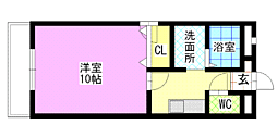 LA・speranza 1Kの間取図画像