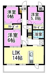 間取図画像 3LDK