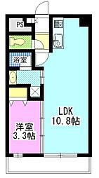 ピュア京橋 1LDKの間取図画像