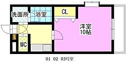東古松S-1ビル 1Kの間取図画像