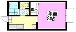 コーポコスモス 1Kの間取図画像