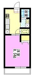 トパーズ白石 1Kの間取図画像