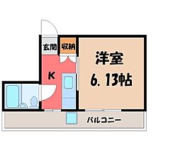 OMレジデンス宇都宮  ｜ 栃木県宇都宮市大寛1丁目（賃貸マンション1K・1階・18.24㎡） その2