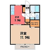 横塚ハイツ C  ｜ 栃木県塩谷郡高根沢町大字宝積寺（賃貸アパート1DK・1階・40.92㎡） その2