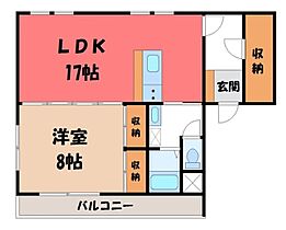 ハーネス戸祭  ｜ 栃木県宇都宮市戸祭町（賃貸マンション1LDK・1階・54.54㎡） その2