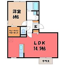 グランドキャッスルFUKUCHI A  ｜ 栃木県宇都宮市細谷町（賃貸アパート1LDK・1階・42.85㎡） その2