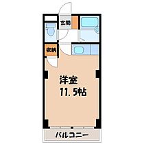 寿ハイツ 1号棟  ｜ 栃木県宇都宮市花房本町（賃貸マンション1R・3階・25.92㎡） その2