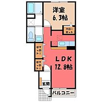 ビオラ・プレッソ B  ｜ 栃木県さくら市氏家（賃貸アパート1LDK・1階・45.72㎡） その2