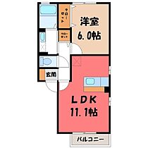 ハッピーウィル  ｜ 栃木県下野市石橋（賃貸アパート1LDK・1階・41.26㎡） その2