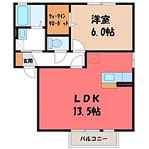 ピア・アベニュー B  ｜ 栃木県宇都宮市駒生町（賃貸アパート1LDK・1階・45.45㎡） その2