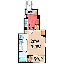 グレース メロウ C  ｜ 栃木県宇都宮市清原台3丁目（賃貸アパート1K・1階・29.72㎡） その2