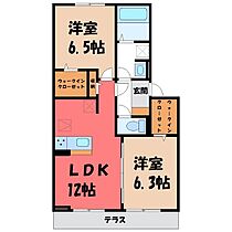 グレースコート A  ｜ 栃木県河内郡上三川町しらさぎ3丁目（賃貸アパート2LDK・1階・58.37㎡） その2