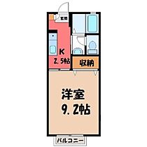 エスポワール B  ｜ 栃木県宇都宮市インターパーク3丁目（賃貸アパート1K・1階・28.20㎡） その2