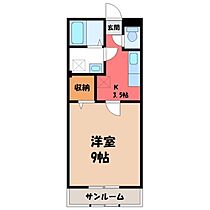 オールドゥパレ  ｜ 栃木県宇都宮市西原町（賃貸マンション1K・2階・29.16㎡） その2