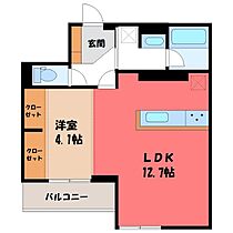 TORISIAS南大通り  ｜ 栃木県宇都宮市南大通り4丁目（賃貸アパート1LDK・2階・43.53㎡） その2