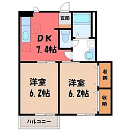 真岡鐵道 北真岡駅 徒歩20分