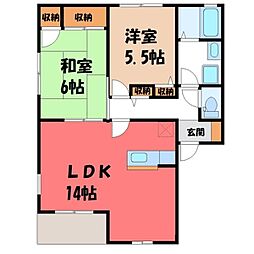 ハイツヴィスコンティ D 1階/-