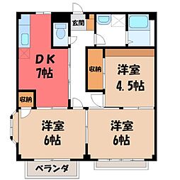 スカイハイツ B 2階