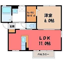 ドミールノア 1LDKの間取図画像