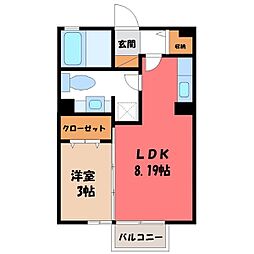 ライブリーコート 1LDKの間取図画像