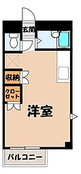 メッツサンヒル ワンルームの間取図画像