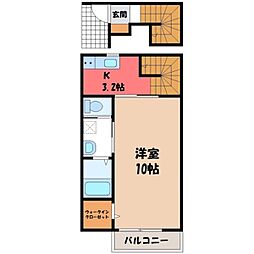 ドミール5 1Kの間取図画像