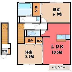 ソウルクエストC 2LDKの間取図画像