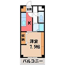 栃木県宇都宮市峰3丁目（賃貸マンション1K・3階・25.49㎡） その1