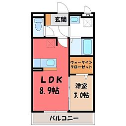 ロイヤルビュー 1LDKの間取図画像