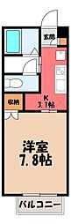 サン・フォレスト泉が丘 1Kの間取図画像