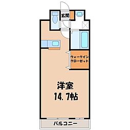 壱番館元今泉 1Kの間取図画像