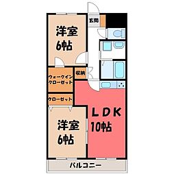 アルヴィラージュ 2LDKの間取図画像