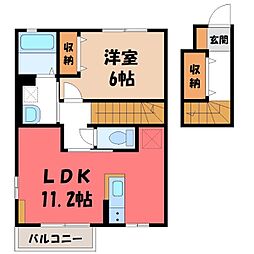 ハイツブルーメ 1LDKの間取図画像