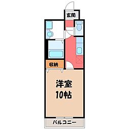 スカールFuji 1Kの間取図画像
