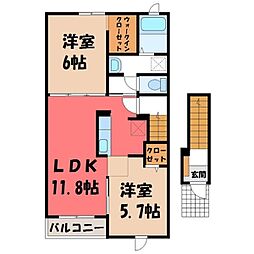 グリーンガーデン5 2LDKの間取図画像