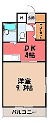 コーポグレース 1DKの間取図画像