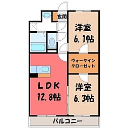 フォルテ 2LDKの間取図画像