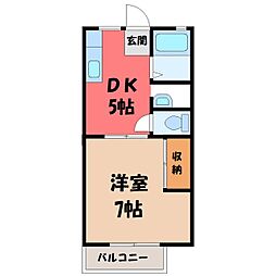 ダイサンコーポ102 1DKの間取図画像