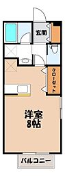 セントラルG1 ワンルームの間取図画像