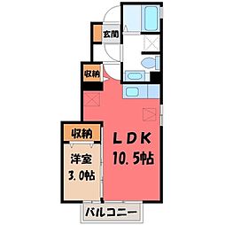 アーバンライフコート1 1LDKの間取図画像