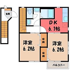 サニーハウス 2DKの間取図画像