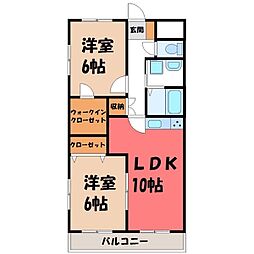 アルヴィラージュ 2LDKの間取図画像