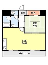 リバティープラザ青山 1LDKの間取図画像